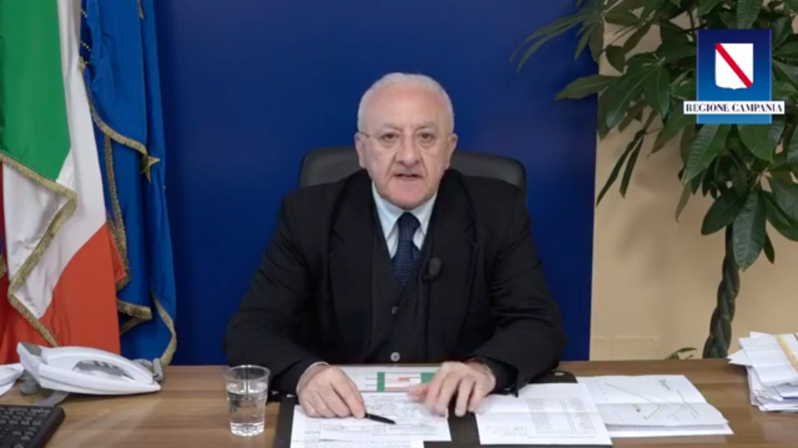 Il presidente De Luca fa il punto sull’emergenza Coronavirus in regione