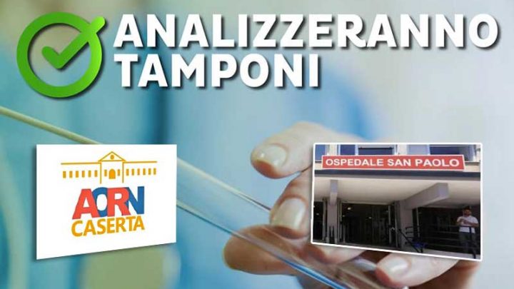 L’ospedale di Caserta e il San Paolo di Napoli esamineranno i tamponi