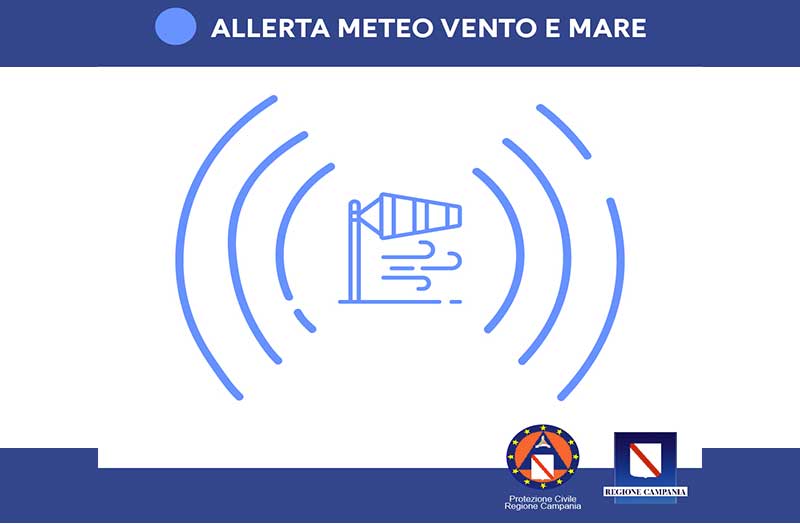 Maltempo Campania, ancora vento forte fino a mezzanotte