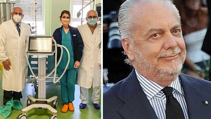 Il presidente del Napoli Calcio in aiuto della sanità regionale