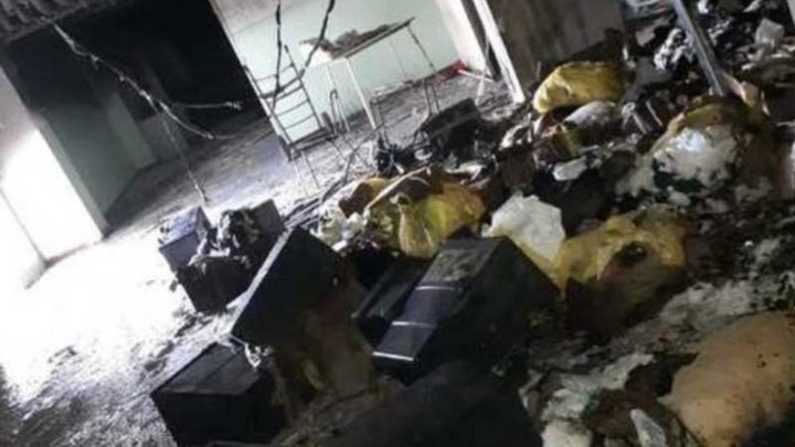 Incendio all’ospedale di Polla