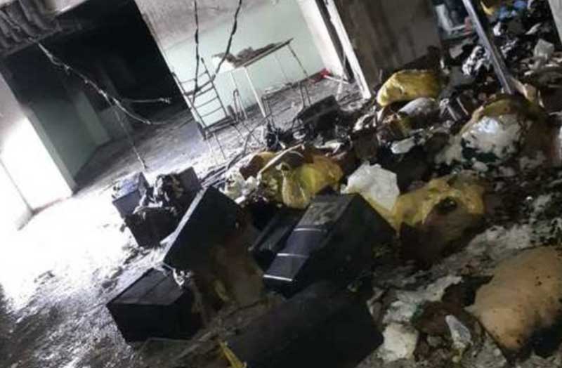 Incendio all’ospedale di Polla