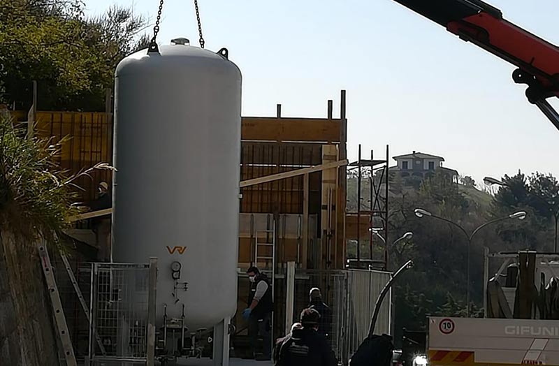 Nosocomio Ariano, installato maxiserbatoio per l’ossigeno