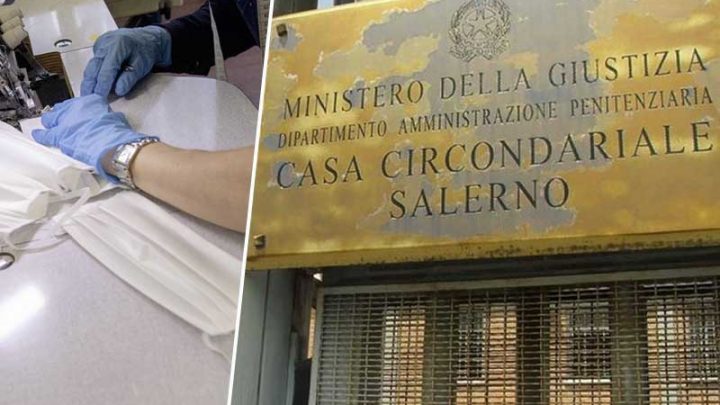Mascherine dietro le sbarre