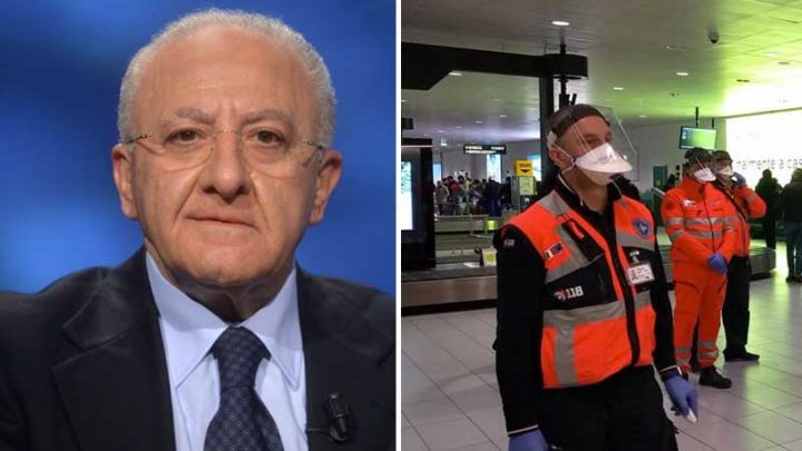 De Luca: il Governo deve aumentare i controlli negli aeroporti