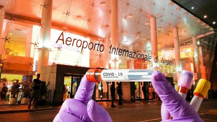 Tamponi a Capodichino per chi rientra dall’estero