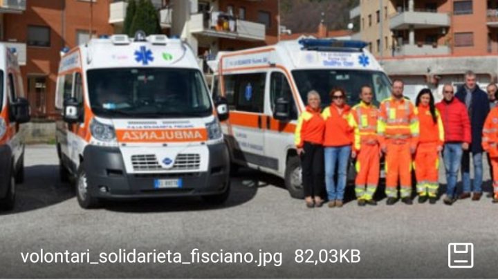 Encomio per i volontari de “La solidarietà” di Fisciano