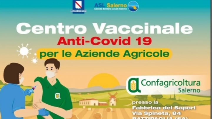 Nasce nel salernitano hub vaccinale per le imprese agricole