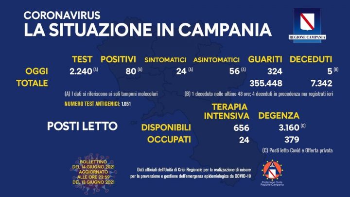 Andamento Covid in Campania