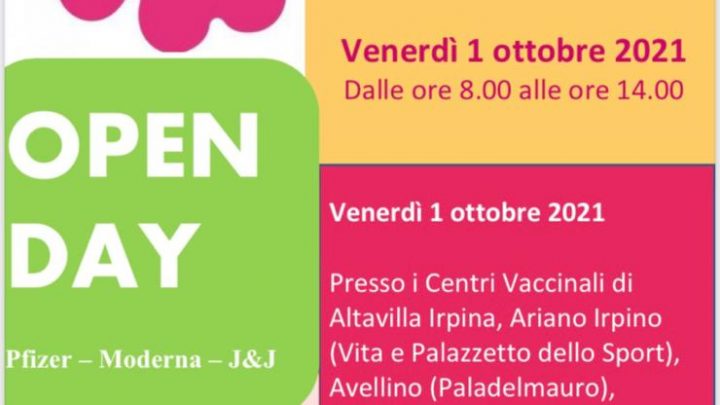 Asl Avellino, prosegue la Campagna vaccinale: ancora un Open day