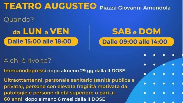 Salerno, si procede a spron battuto per la terza dose