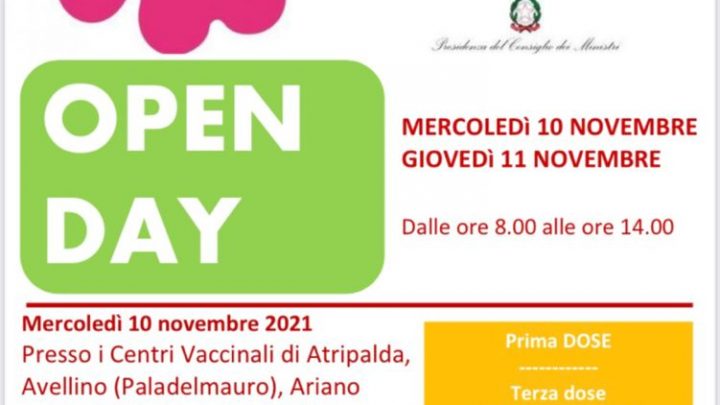Asl Avellino, Campagna vaccinale anti-Covid: Open day mercoledì e giovedì