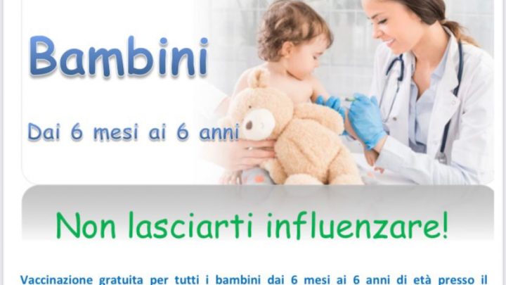 Asl Avellino, partita la campagna antinfluenzale per i bambini fino a 6 anni