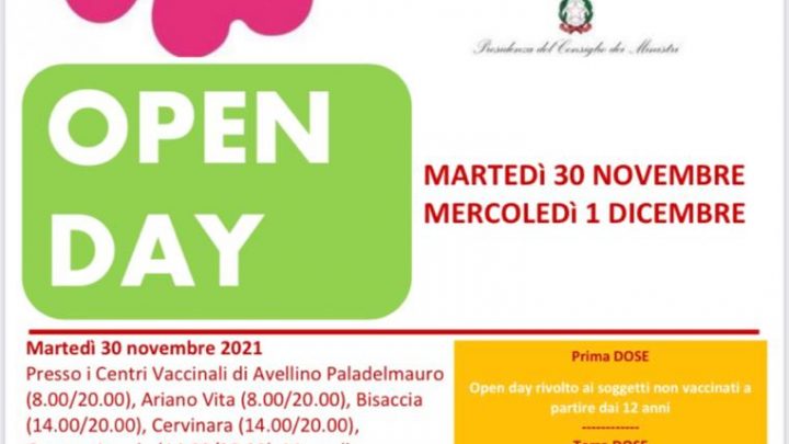 Asl Avellino, Campagna vaccinale anti-Covid: Open day martedì e mercoledì