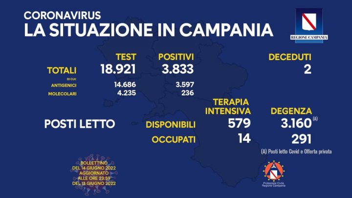 Andamento Covid in Campania