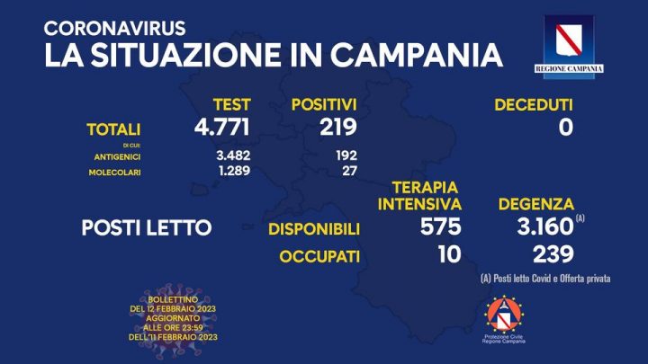 Andamento Covid in Campania