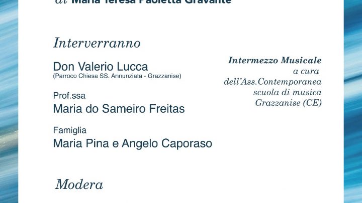 Presentazione del libro “In un attimo” di Maria Teresa Paoletta Gravante