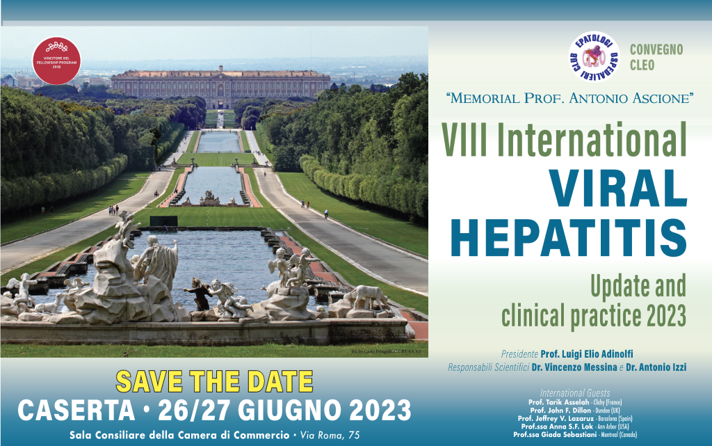 Caserta, 26 e 27 giugno il “VIII International Viral Hepatitis Update and clinical practice 2023”