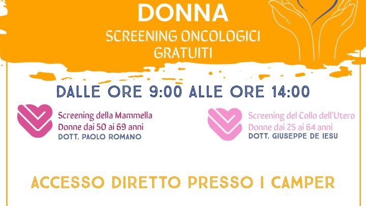 Screening oncologici, sabato appuntamento ad Ariano Irpino