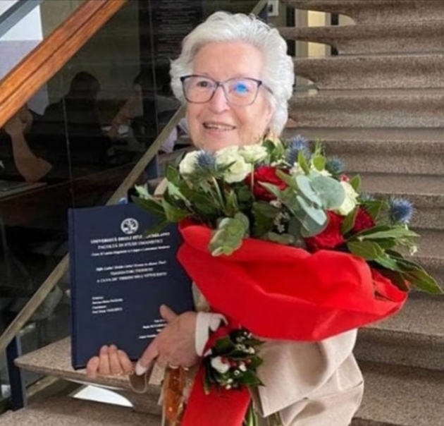 Paola Notarbartolo, a 83 anni la laurea in Lingue e Letteratura Moderna