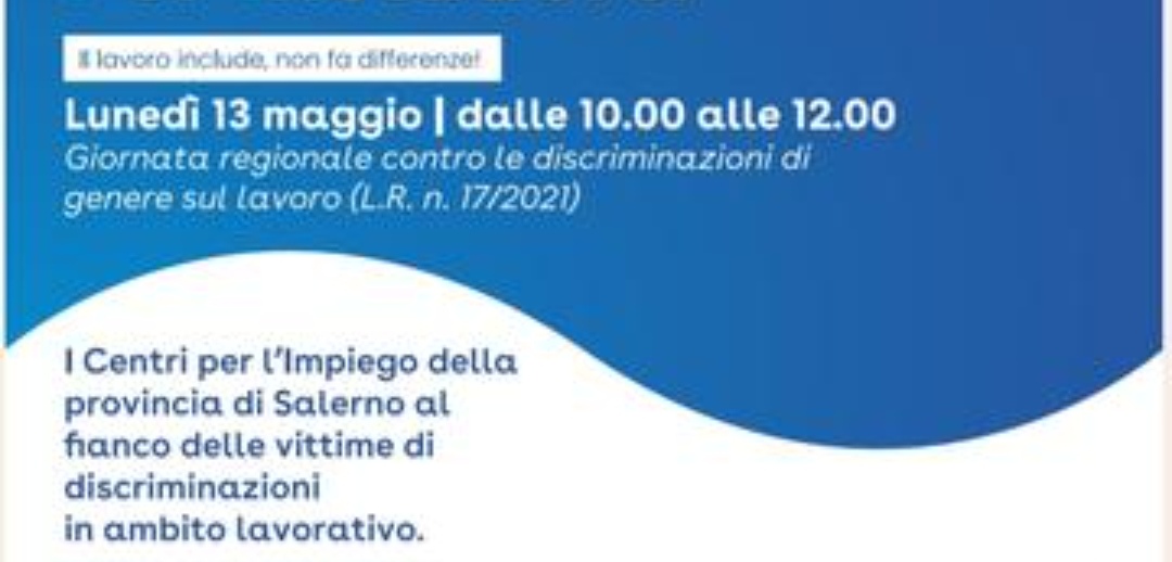 Centro per l’Impiego di Mercato San Severino, domani evento sul tema “discriminazione sul lavoro”