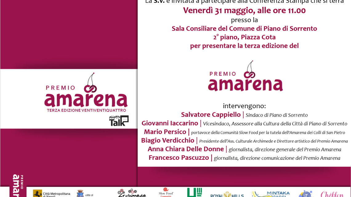 Piano di Sorrento, presentazione del “Premio Amarena”