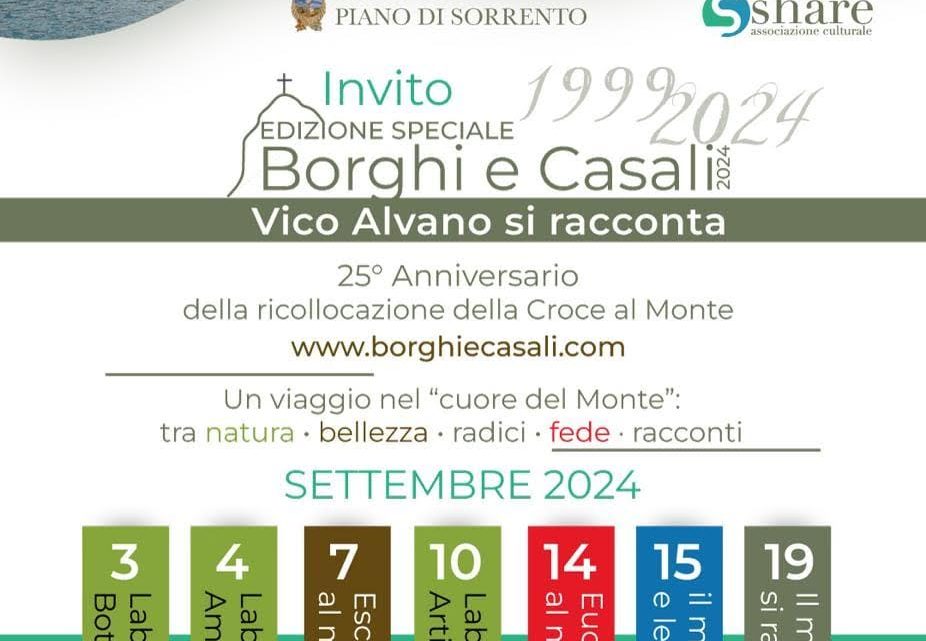 Piano di Sorrento: “Borghi e Casali”, torna il progetto di storia e cultura