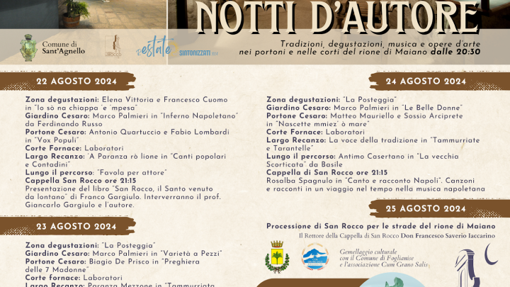 Sant’Agnello, torna l’atteso evento “Notti d’Autore”