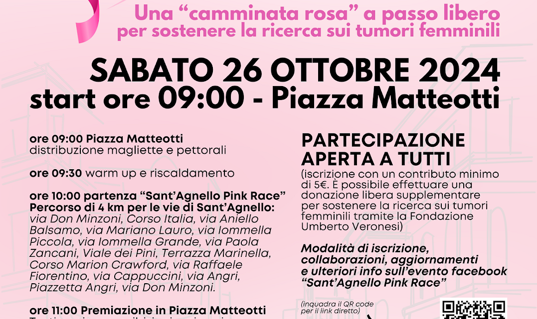 Sant’Agnello, al via la prima edizione della “Sant’Agnello Pink Race”