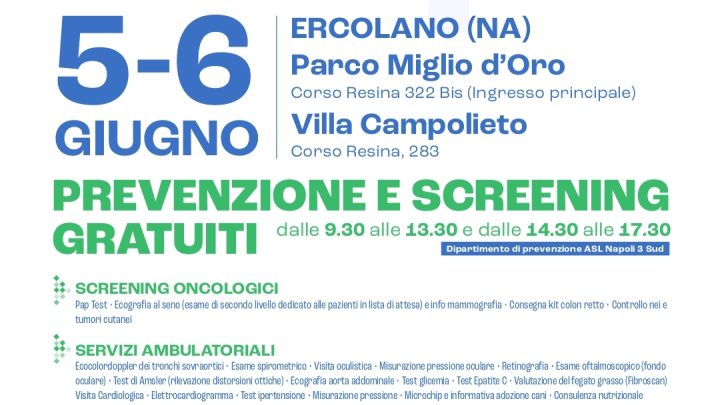 “ScegliAmo la prevenzione”, 2 giorni di visite gratuite nella Na3