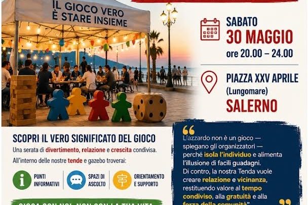 La Caritas, a Salerno iniziativa contro  le ludopatie: “La tenda del buon gioco”