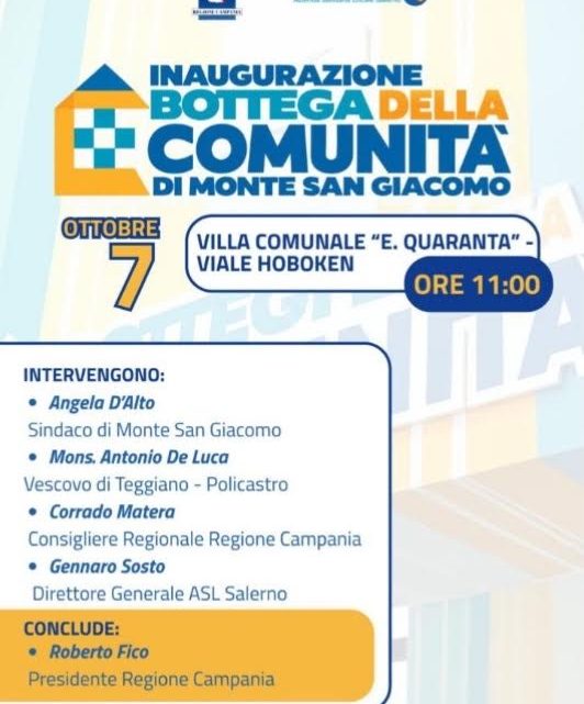 Monte San Giacomo, apre la “Bottega della Comunità” alla presenza di Fico